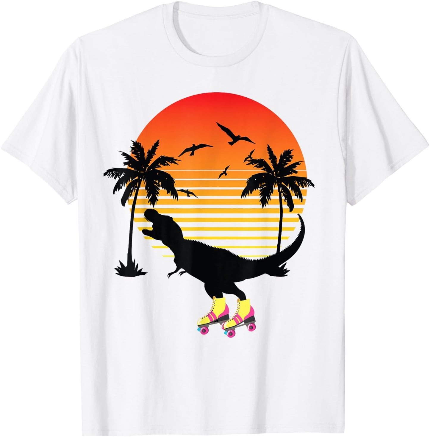 Vintage Trex Roller Skate Derby California 80s T-Shirt - T-Shirt | White