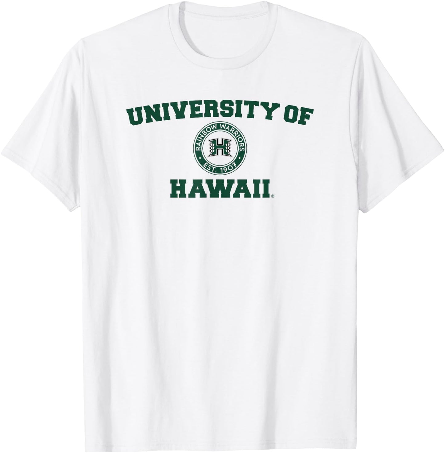 University of Hawaii Rainbow Warriors Circle Logo T-Shirt - T-Shirt | White