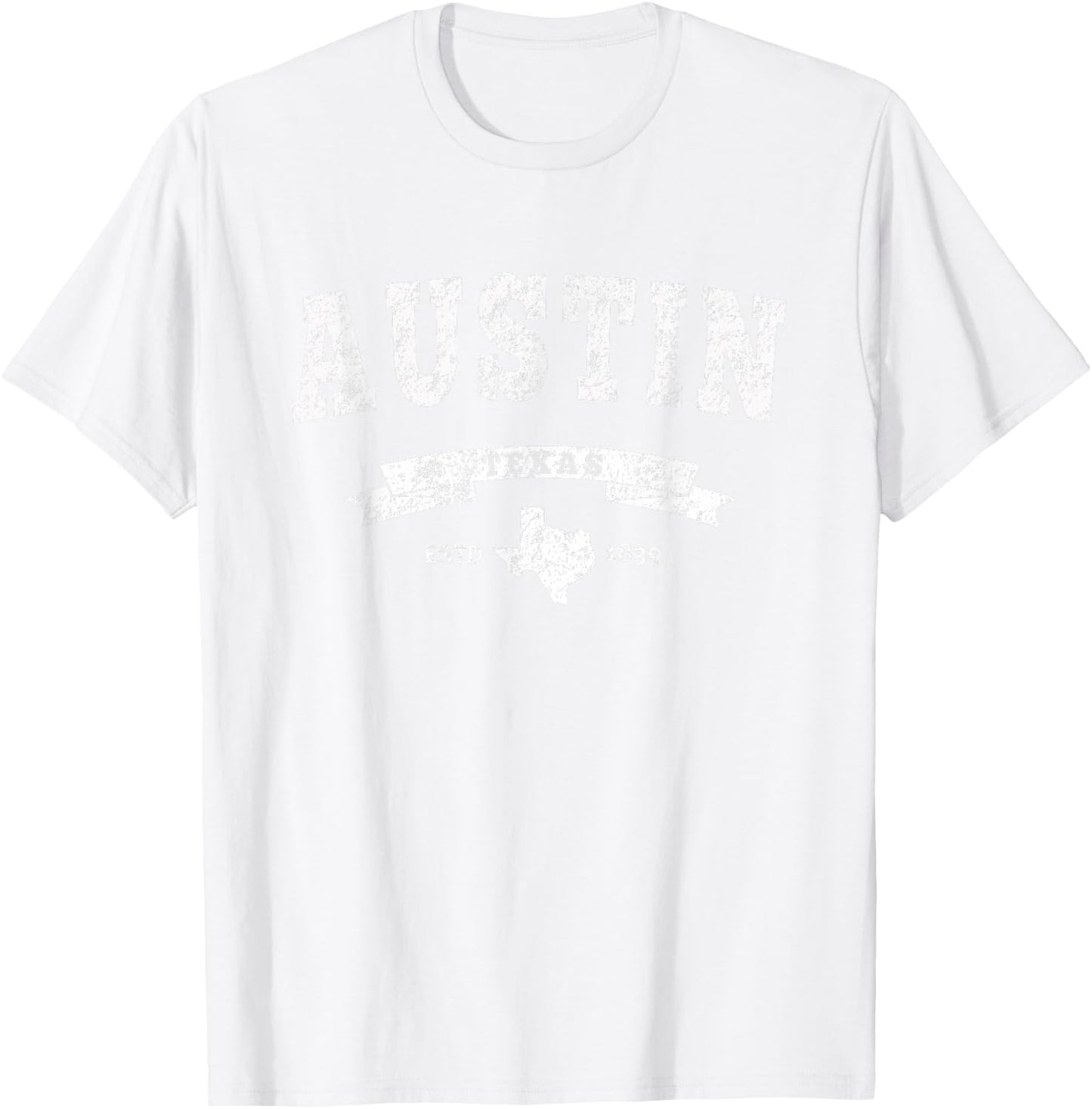 Vintage Austin Shirt Distressed - TX Capital City T-Shirt - T-Shirt | White