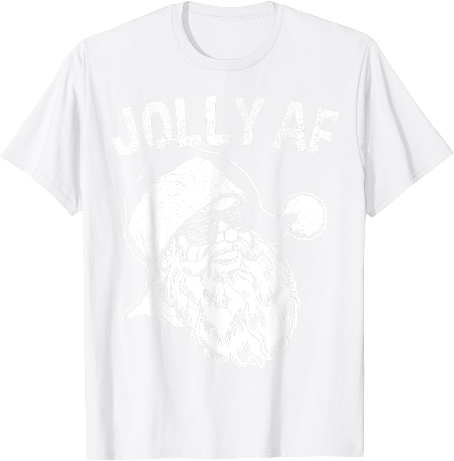 Funny Santa Shirt | Jolly AF T-Shirt - T-Shirt | White