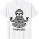 Namaste Sloth Yoga Easy Pose T-Shirt - T-Shirt | White