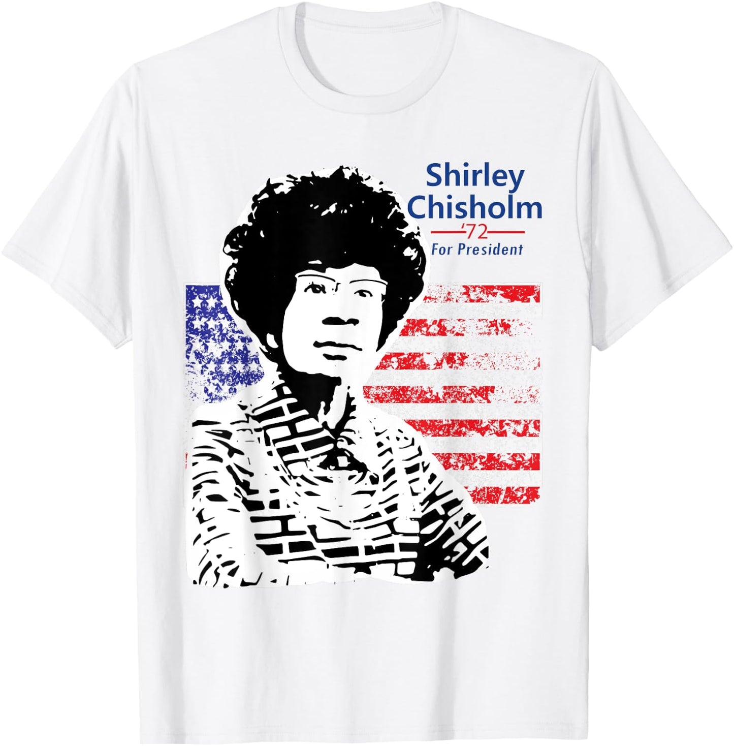 Shirley Chisholm For President 1972 With American Flag Kids Men T-Shirt - T-Shirt | White