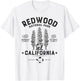 Redwood National Park T Shirt Vintage California Bear Gifts T-Shirt - T-Shirt | White