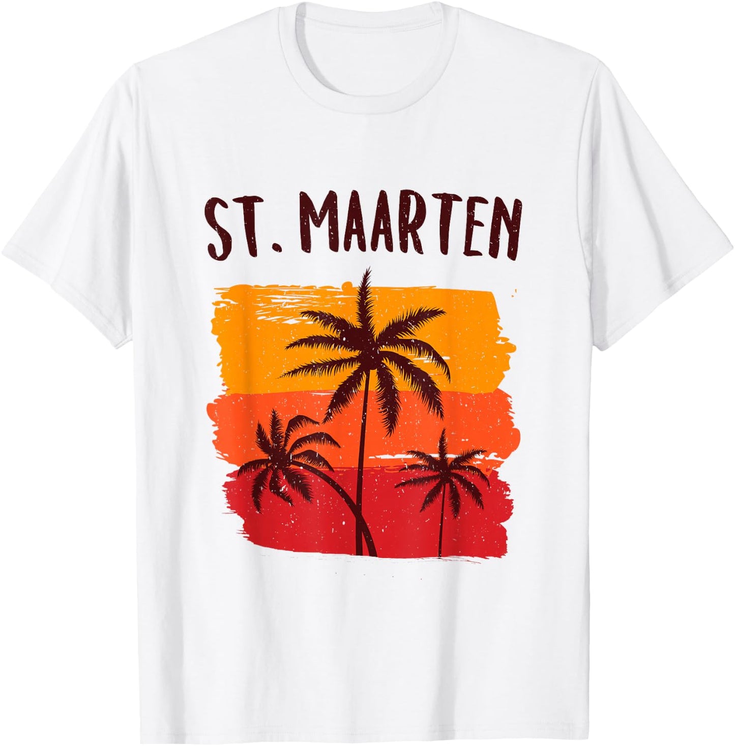 St. Maarten Retro Tropical Cruise Vacation Souvenir Graphic T-Shirt - T-Shirt | White