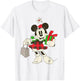 Disney Vintage Minnie Mouse Retro Holiday Short Sleeve T-Shirt - T-Shirt | White