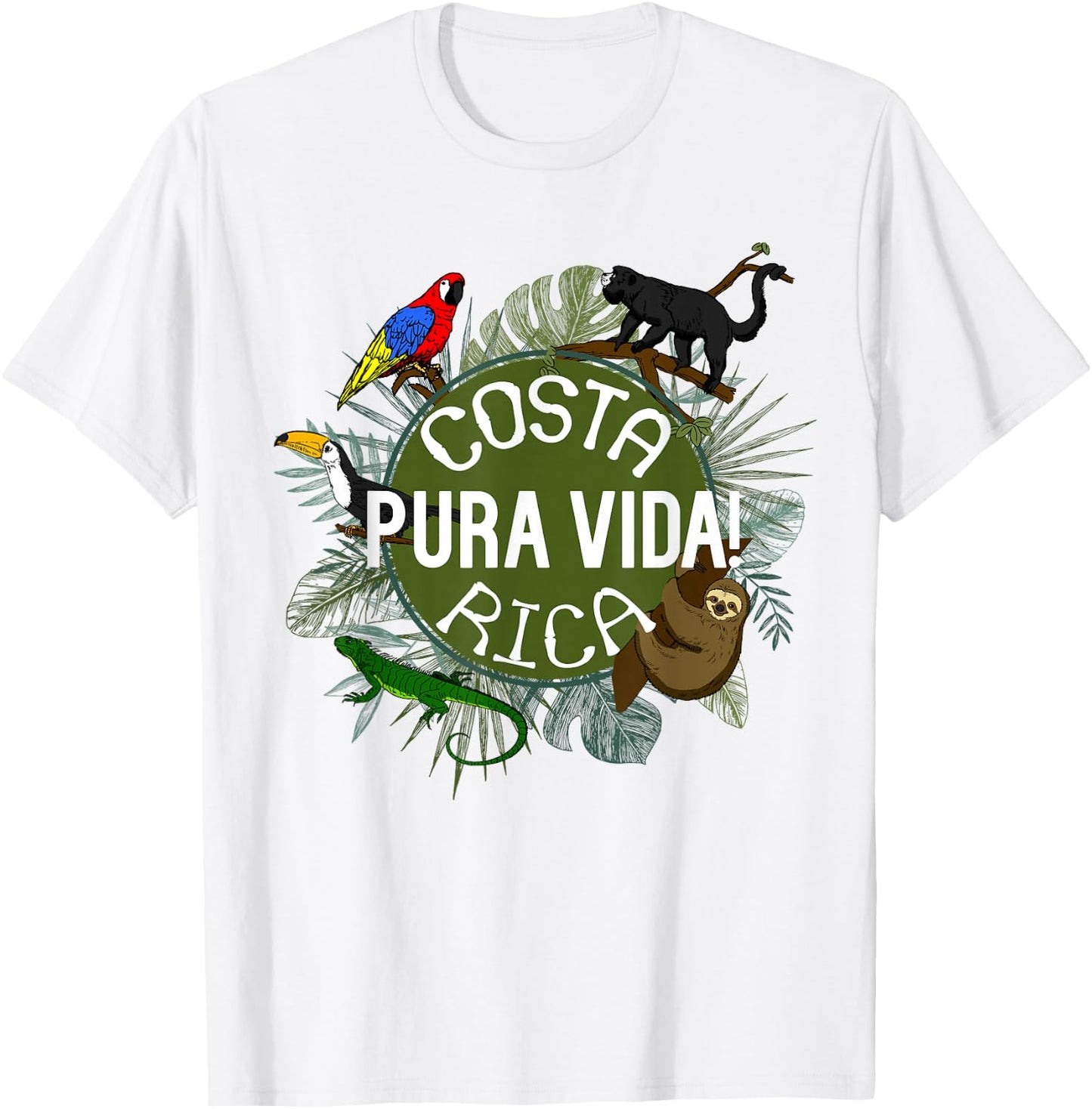 Pura Vida Costa Rica ! Party Animals! T-Shirt - T-Shirt | White