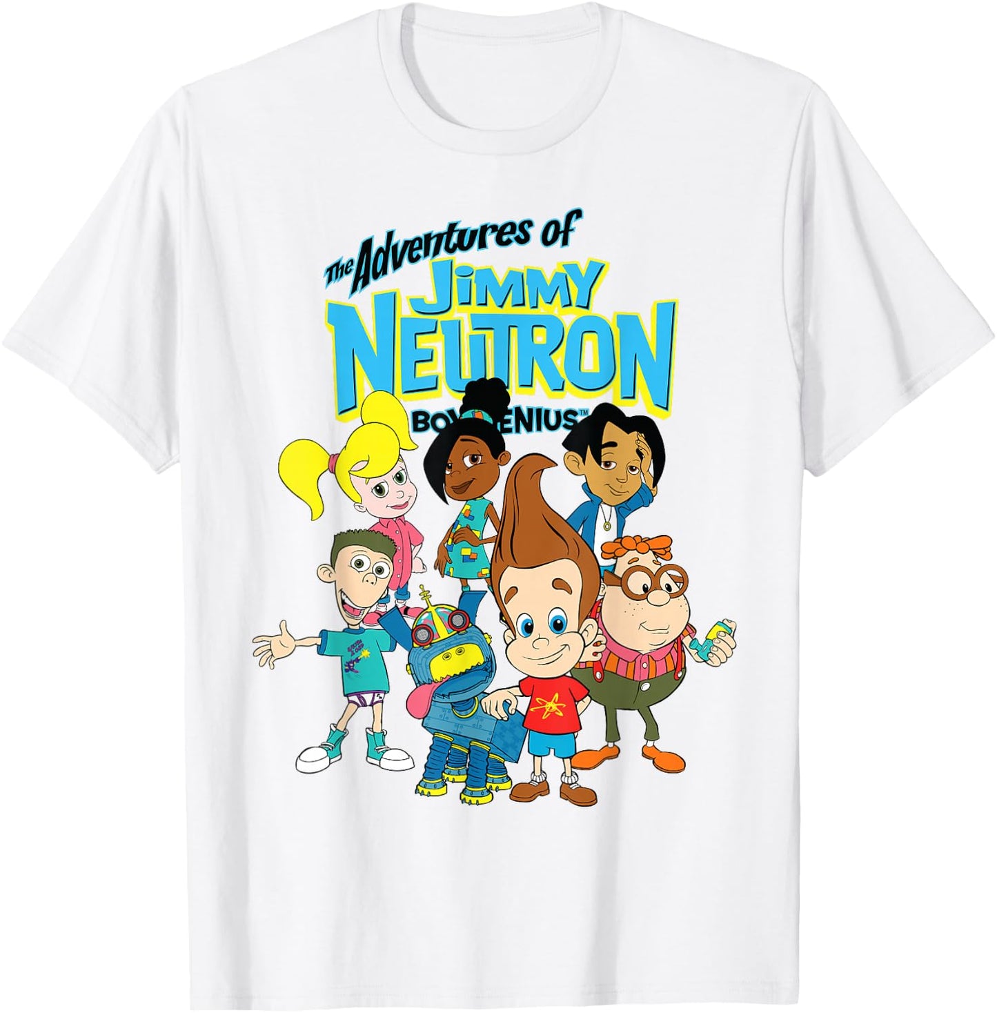 Nickelodeon The Adventures Of Jimmy Neutron Characters T-Shirt - T-Shirt | White