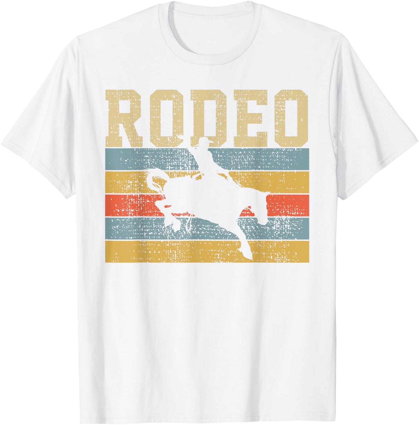 Rodeo Horse Riding Retro Vintage Western Country Gift T-Shirt - T-Shirt | White