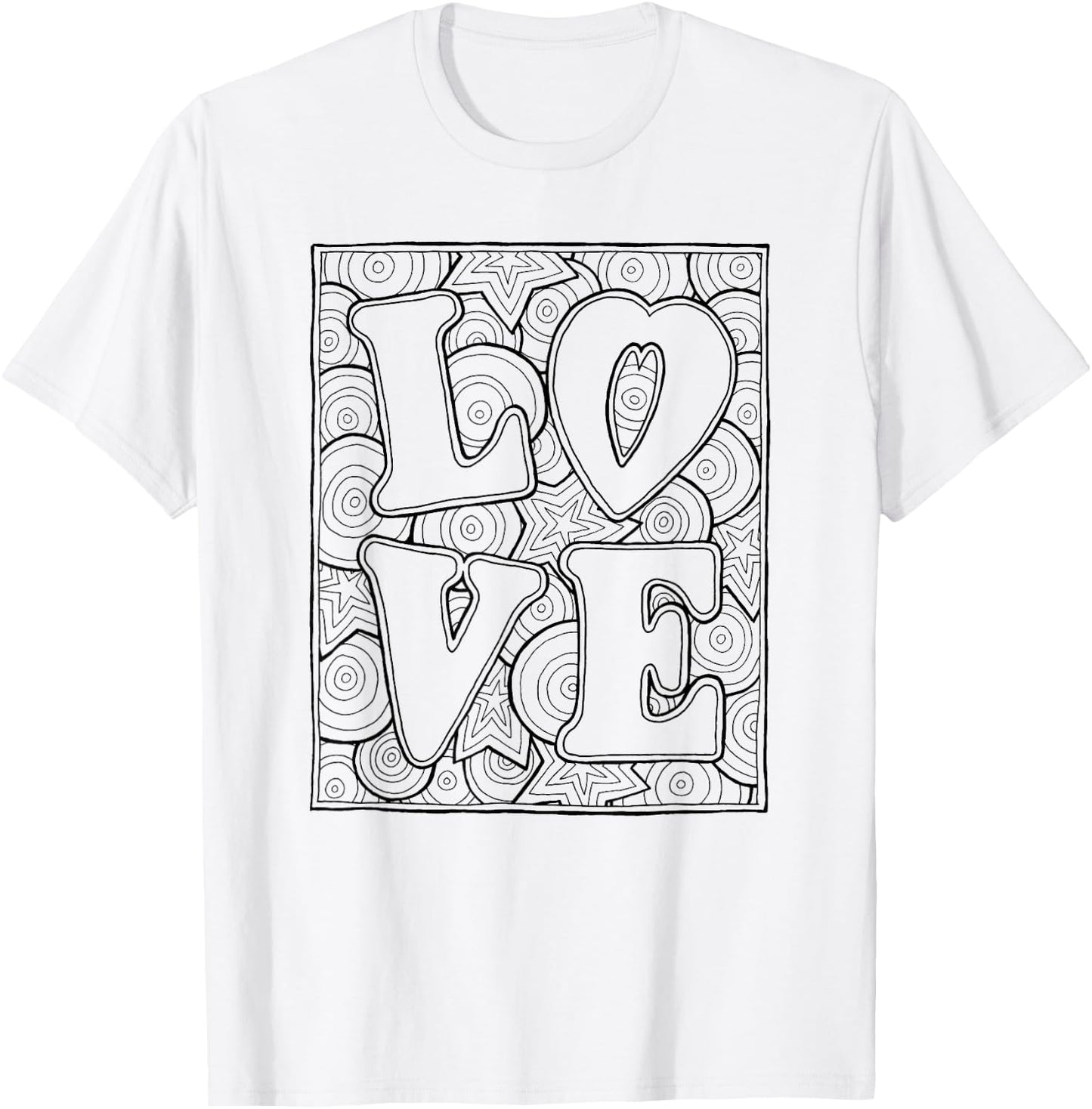 LOVE for colouring / coloring in T-Shirt - T-Shirt | White