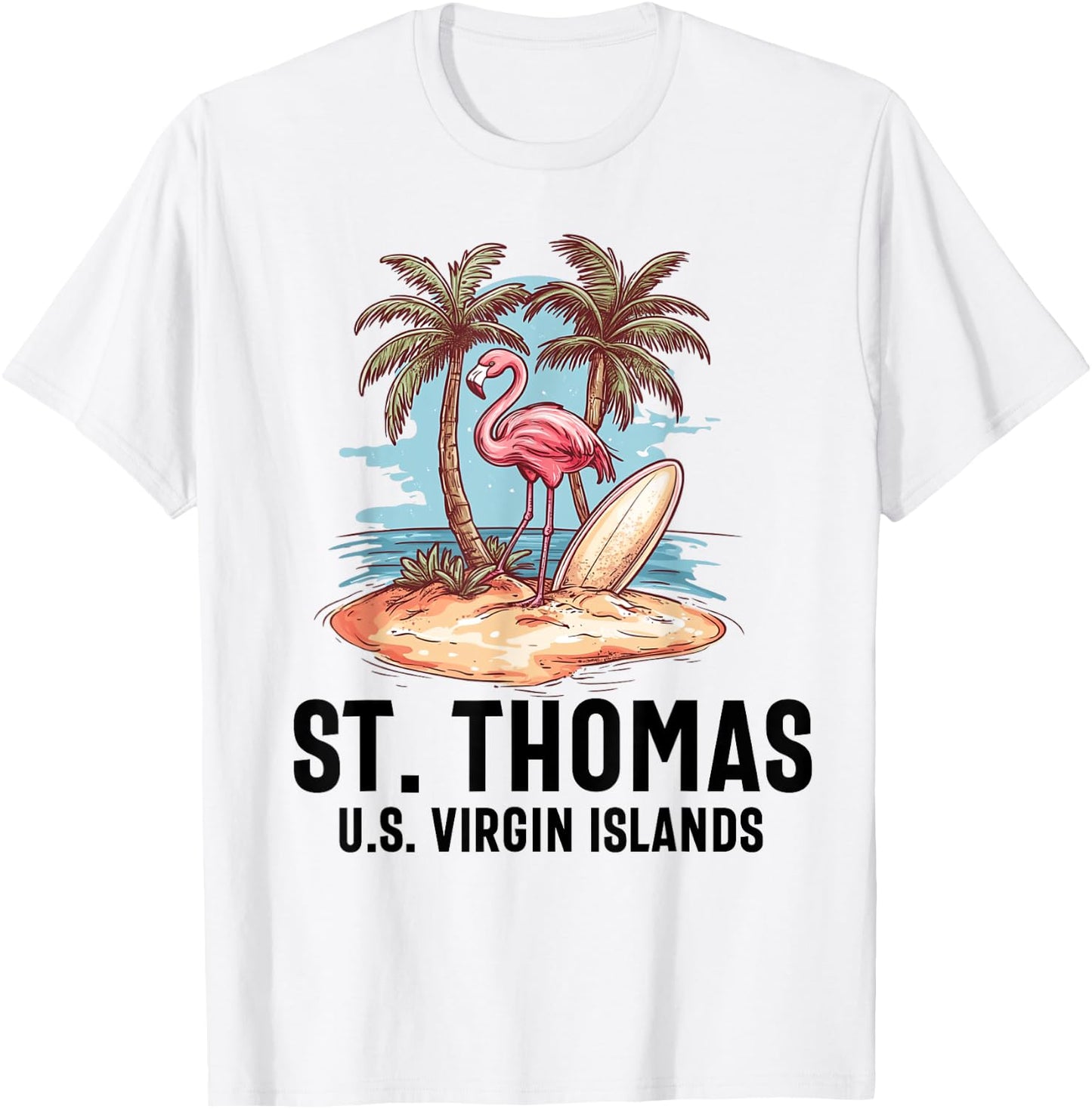 St. Thomas U.S.V.I. US Virgin Island Souvenir Vacation T-Shirt - T-Shirt | White