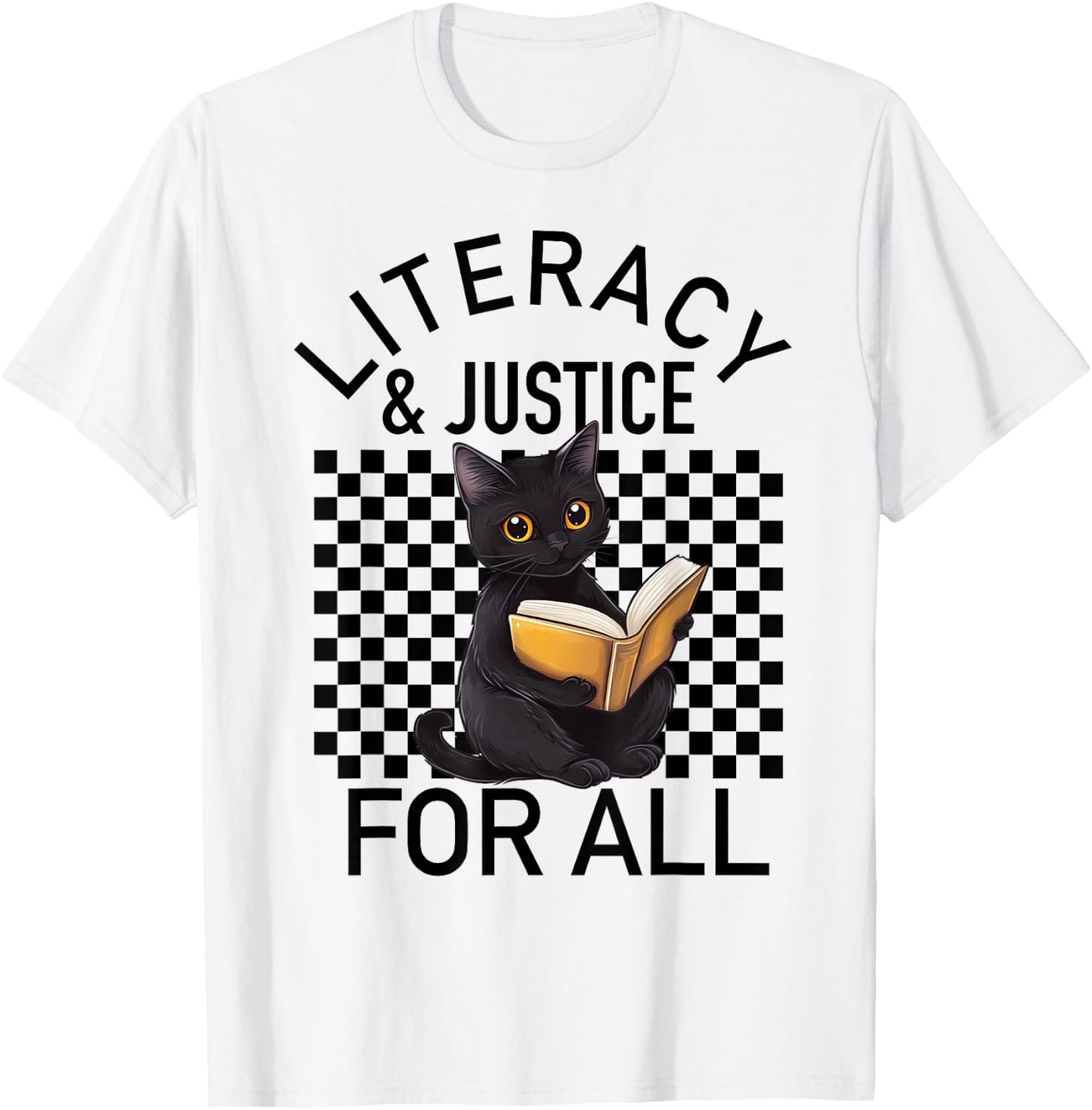 Literacy and Justice for all stop book Banning Banned Books T-Shirt - T-Shirt | White