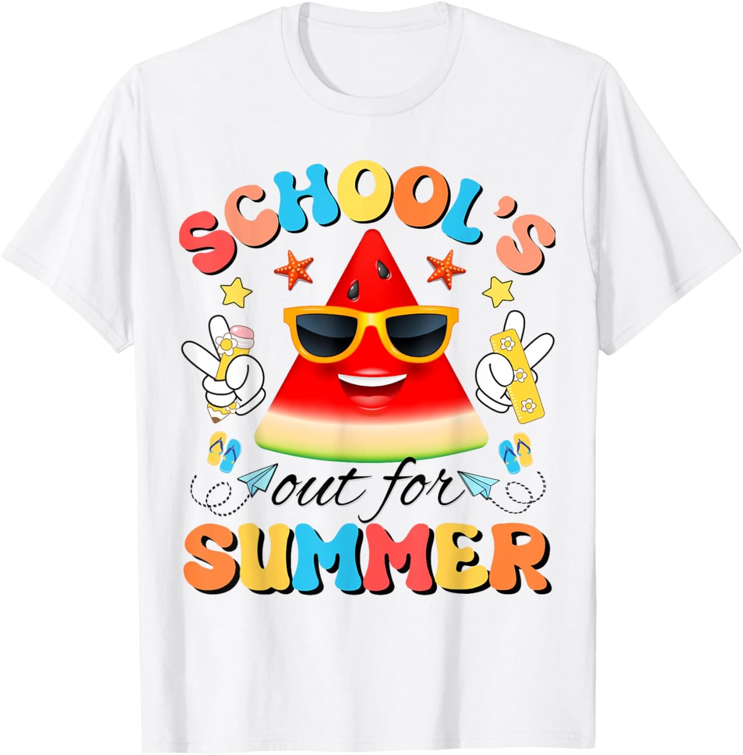 School's Out For Summer Last Day Of School Watermelon Kids T-Shirt - T-Shirt | White