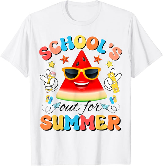 School's Out For Summer Last Day Of School Watermelon Kids T-Shirt - T-Shirt | White