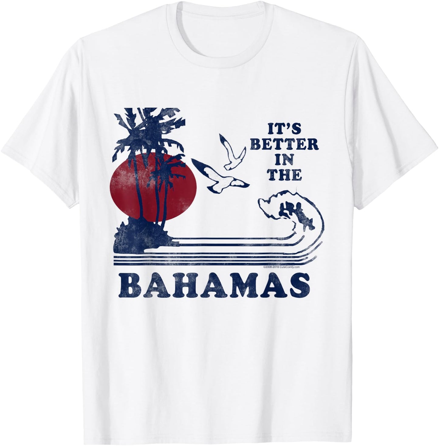 It's Better in The Bahamas Vintage 80s 70s Retro Souvenir T-Shirt - T-Shirt | White