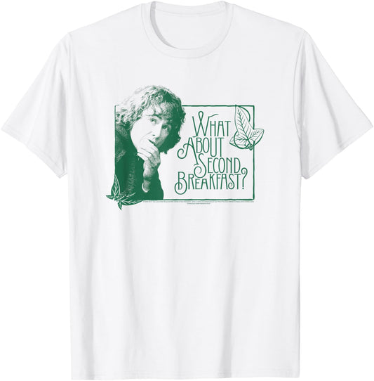 Lord of The Rings Second Breakfast Pippin T-Shirt - T-Shirt | White