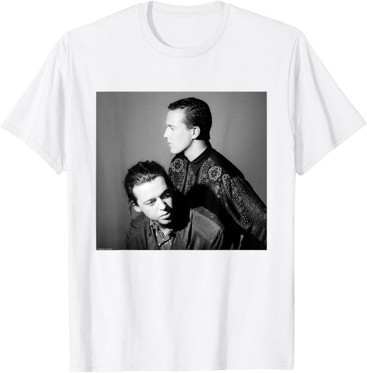 Tears for Fears Shout Pop Duo Portrait by Simon Fowler T-Shirt - T-Shirt | White