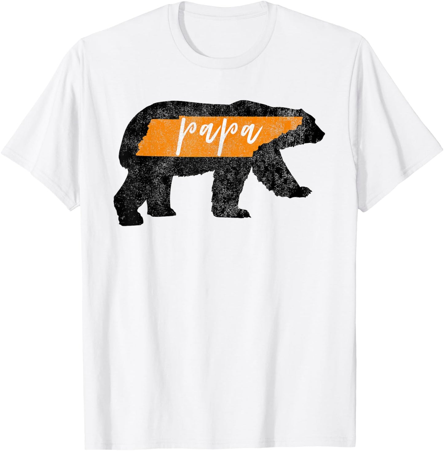 Papa Bear Tennessee State Flag Vintage Dad Shirt T-Shirt - T-Shirt | White