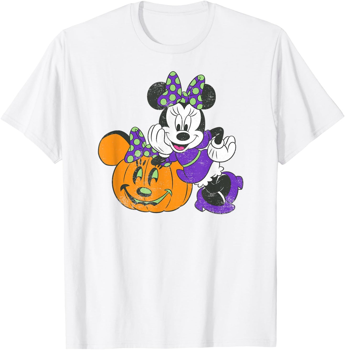 Disney Minnie Mouse Pumpkin Halloween T-Shirt - T-Shirt | White