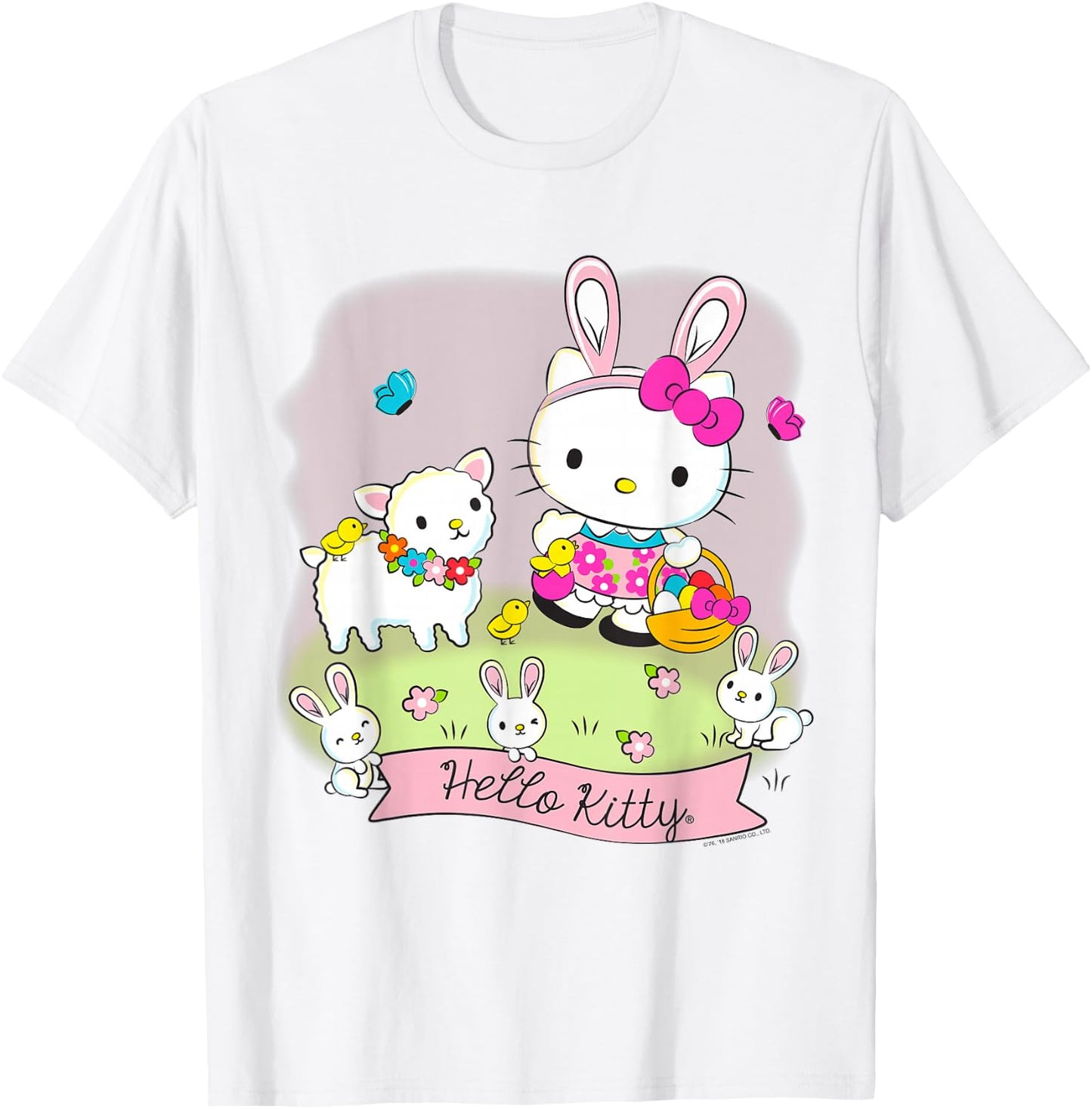 Hello Kitty and Friends Easter Scene Shirt T-Shirt - T-Shirt | White