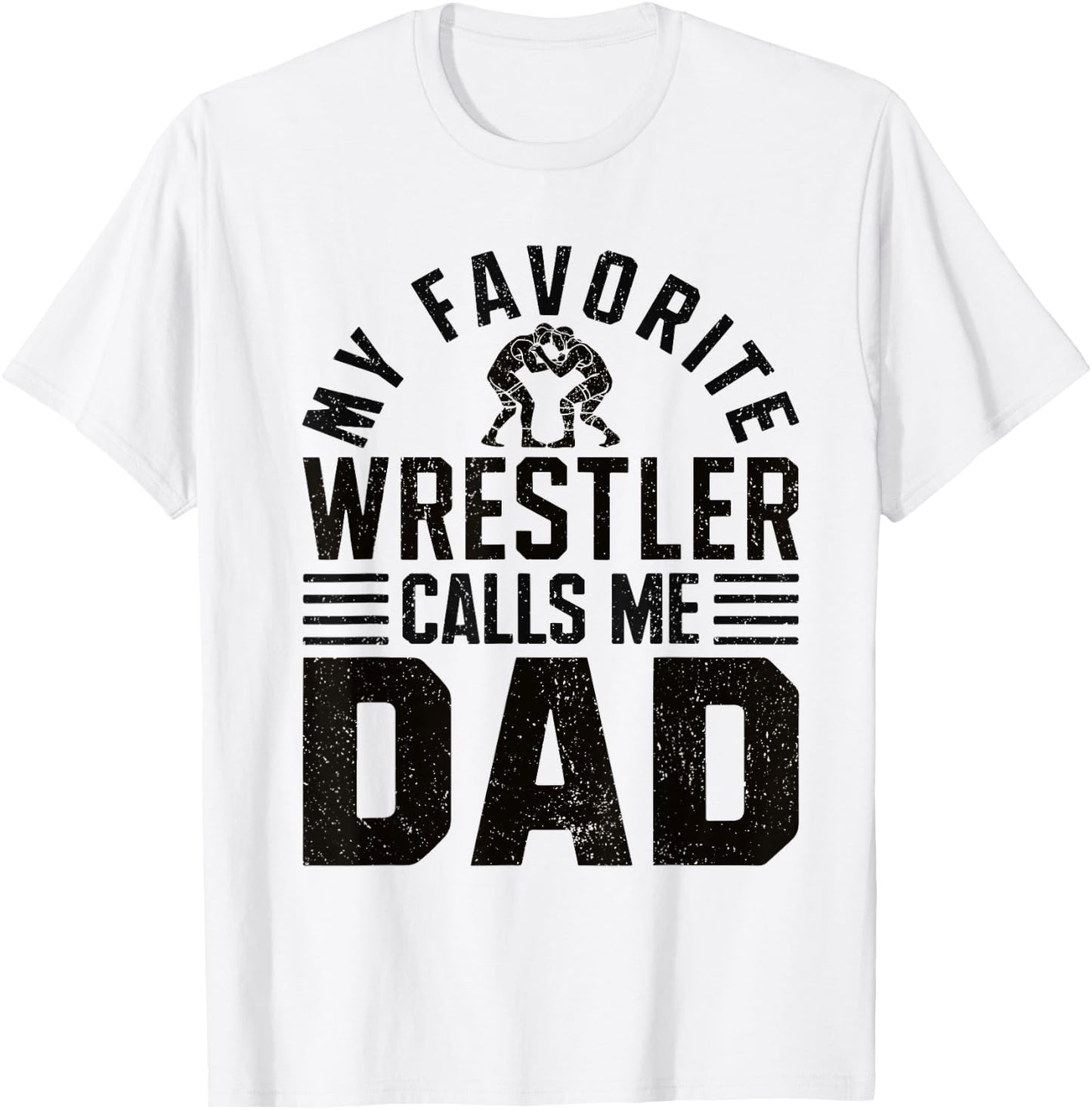 Wrestler Daddy Funny Wrestling Dad T-Shirt - T-Shirt | White