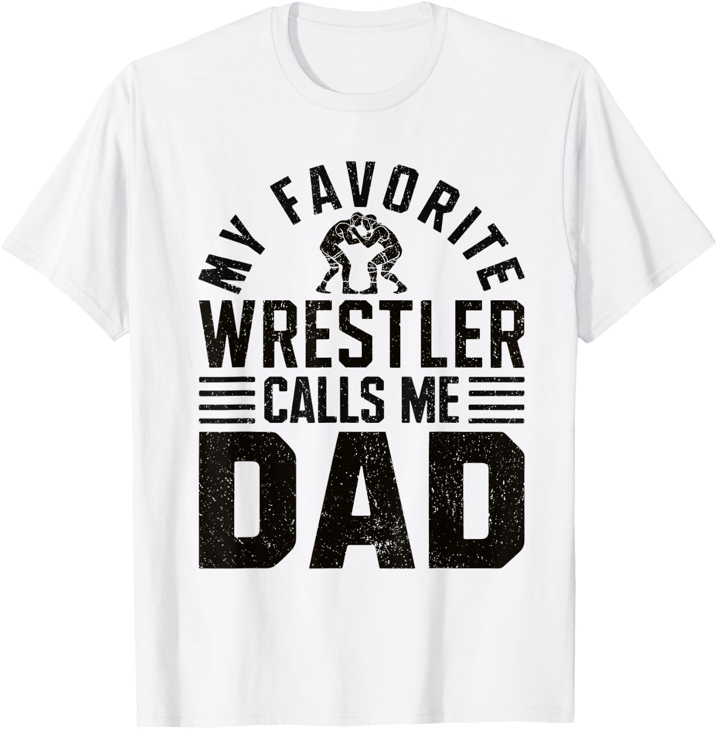 Wrestler Daddy Funny Wrestling Dad T-Shirt - T-Shirt | White