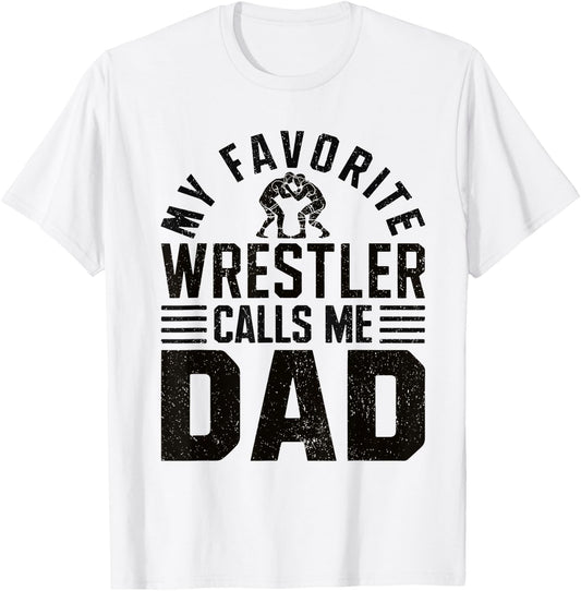 Wrestler Daddy Funny Wrestling Dad T-Shirt - T-Shirt | White