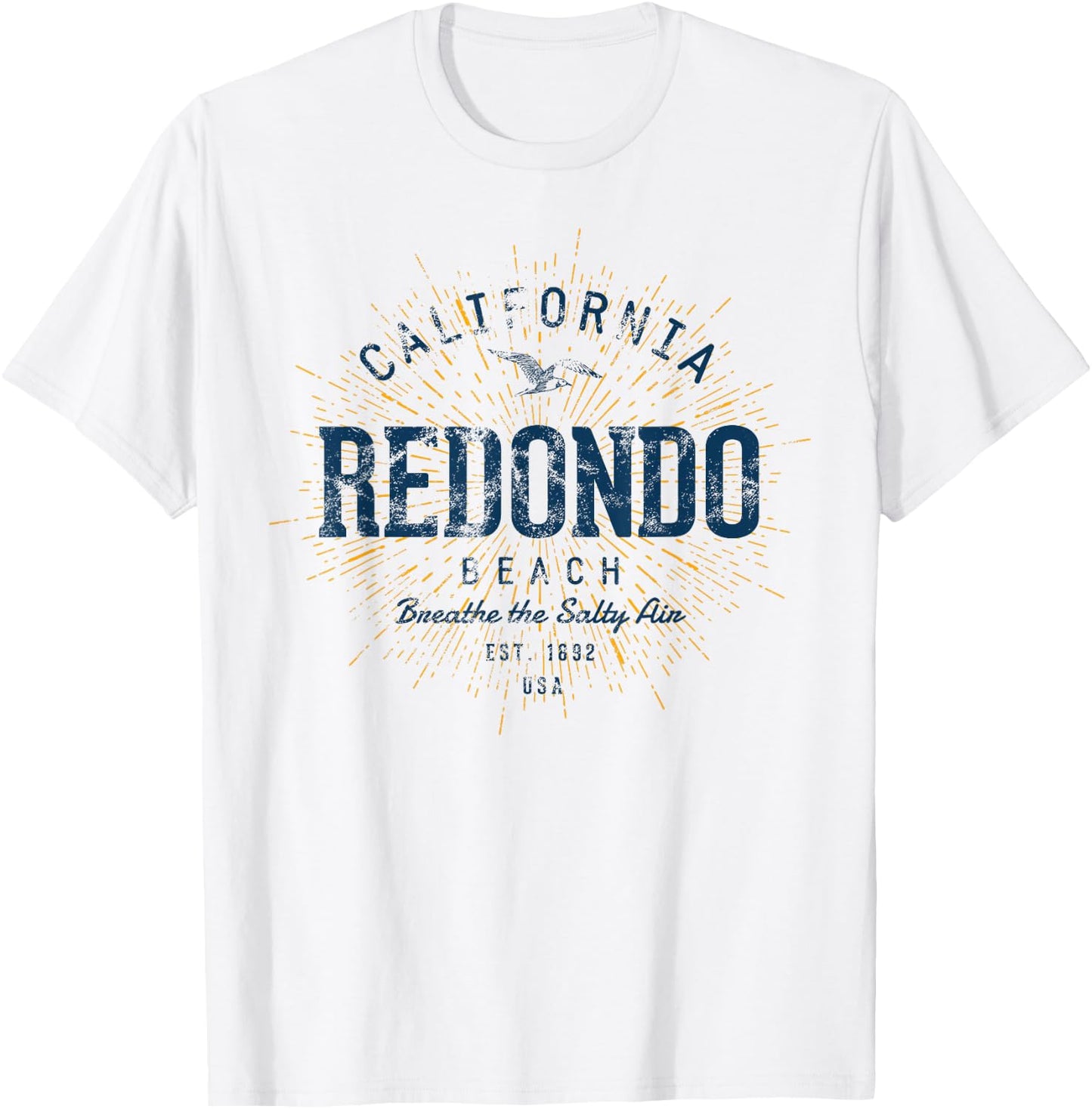 Vintage Redondo Beach Retro T-Shirt - T-Shirt | White