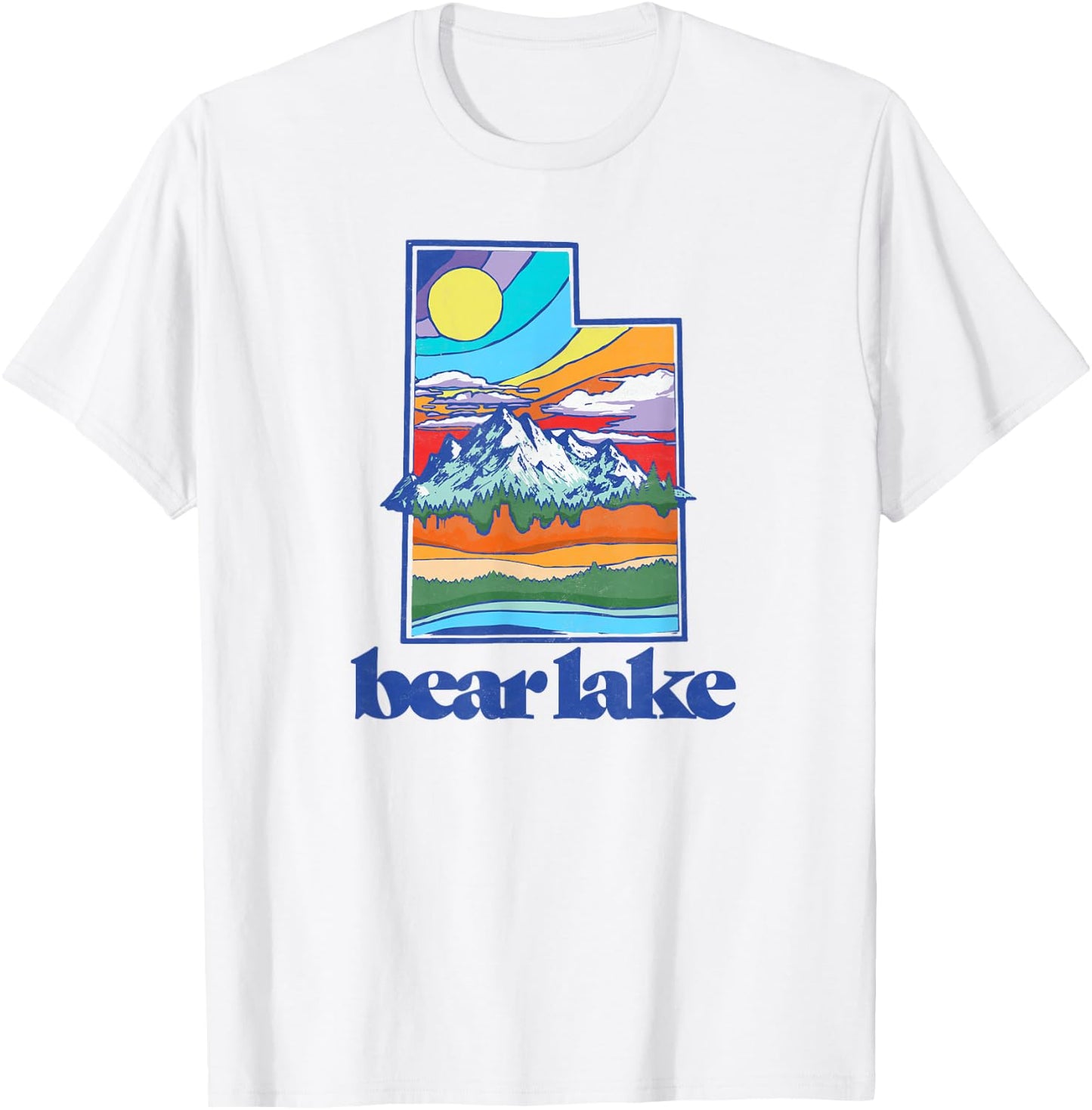 Bear Lake Utah Vintage Nature Outdoor Graphic T-Shirt - T-Shirt | White