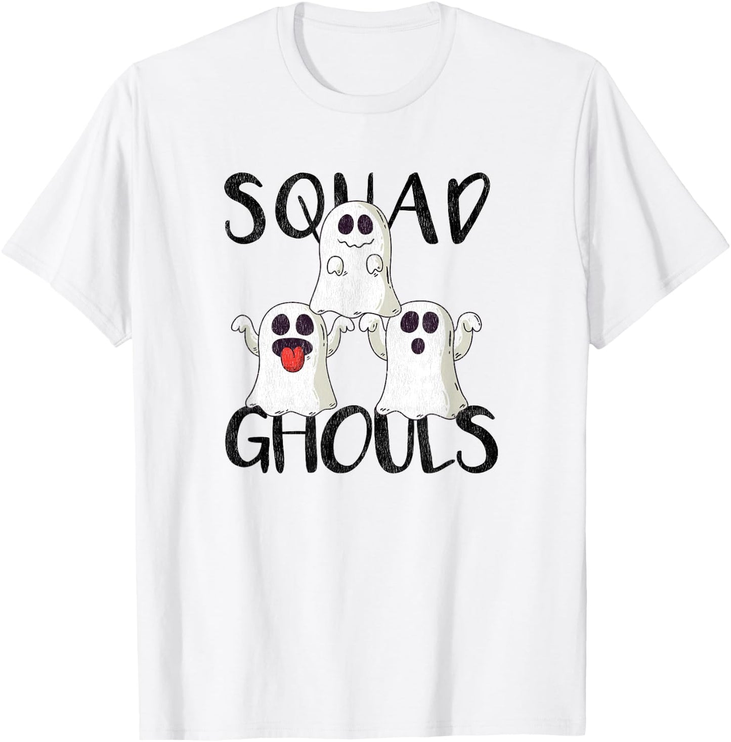 Squad Ghouls Cheerleading Halloween T-Shirt - T-Shirt | White