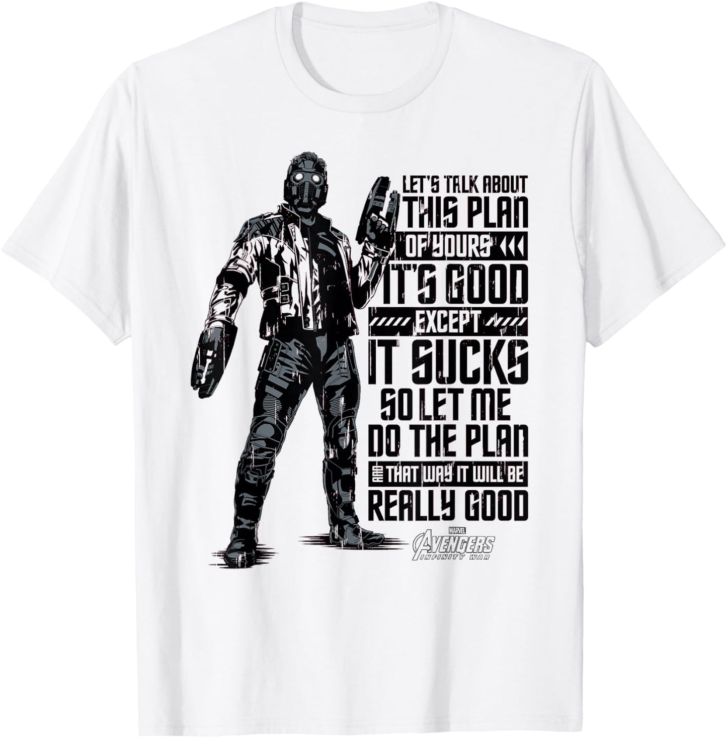 Marvel Infinity War Star-Lord The Plan Graphic T-Shirt - T-Shirt | White