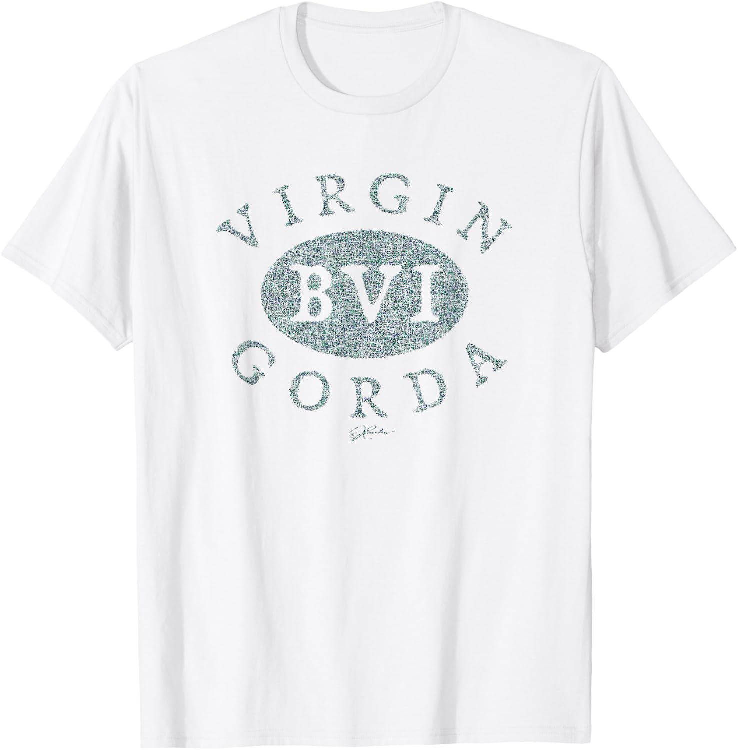 JCombs: Virgin Gorda, BVI (Distressed) T-Shirt - T-Shirt | White