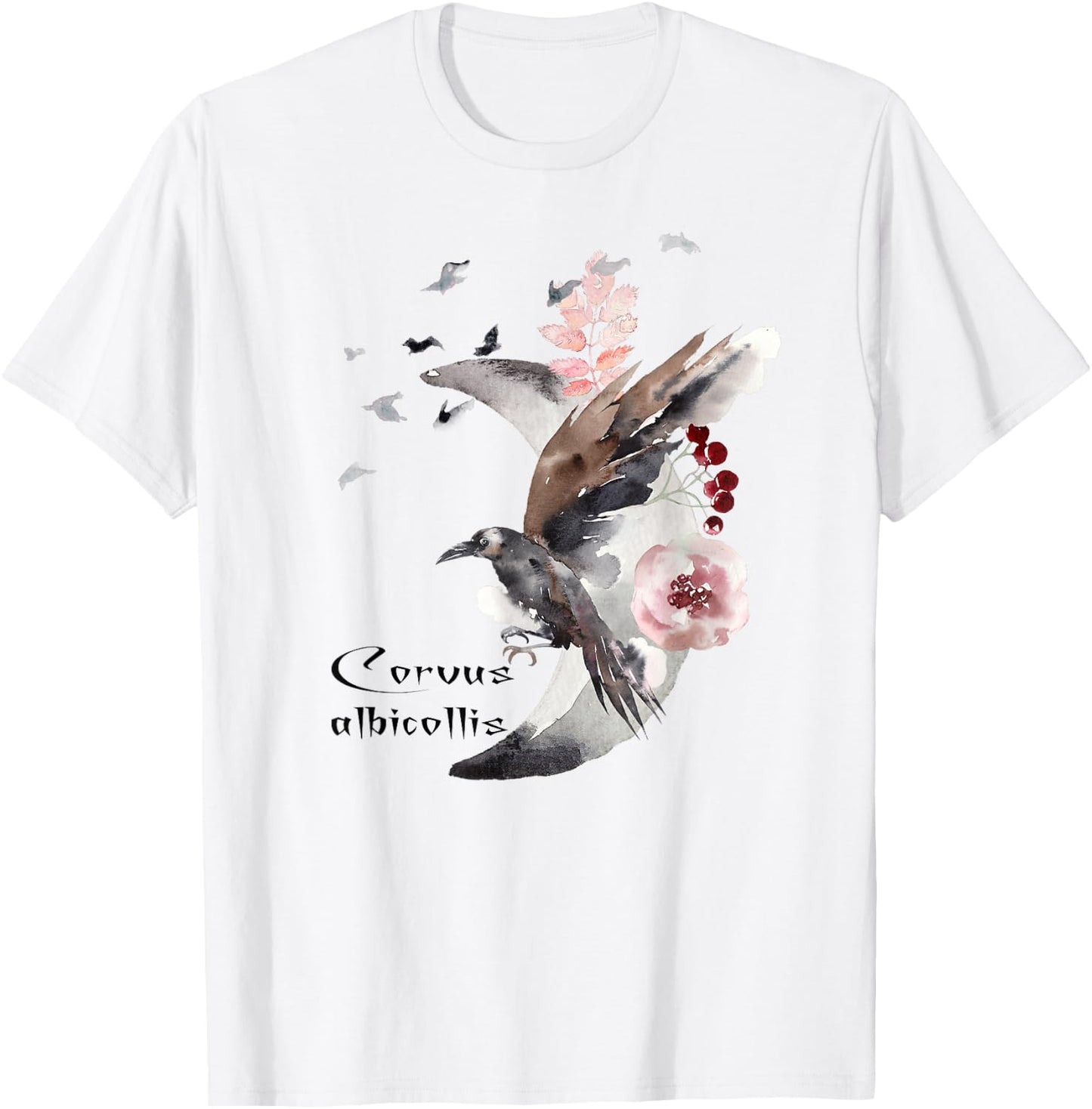 Perfect Raven Crow Bird Gift|Edgar Poe Latin Lovers T Shirt T-Shirt - T-Shirt | White