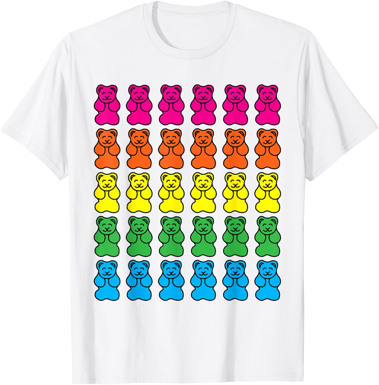 Rainbow Gummy Bear Candy Shirt T-Shirt - T-Shirt | White