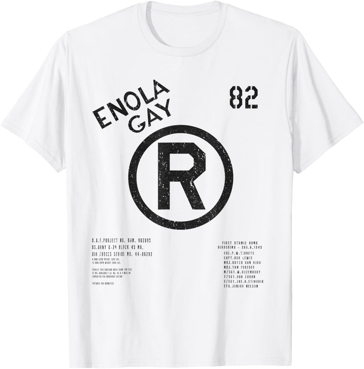 Enola Gay B-29 Superfortress WWII Aviation History T-Shirt - T-Shirt | White