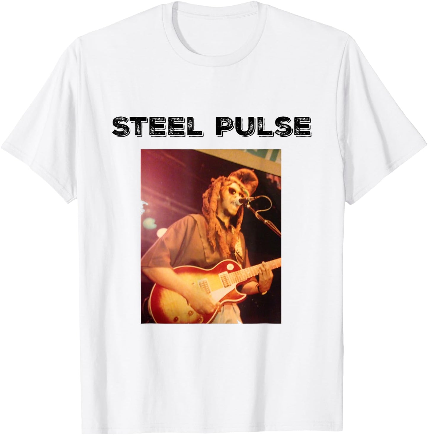 STEEL PULSE REGGAE CONCERT SHIRT David Hinds Guitar T-Shirt - T-Shirt | White