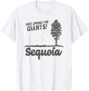 Sequoia National Park Hike with Giants! Retro 80s Tree T-Shirt - T-Shirt | White