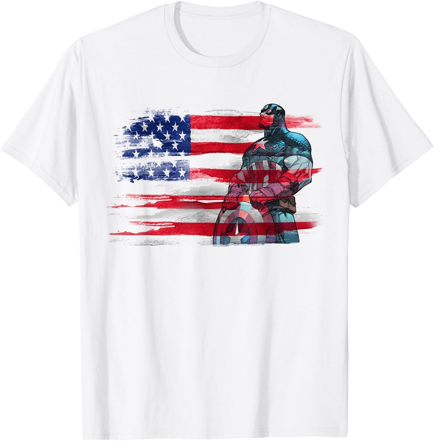 Marvel Captain America Stand to Honor RedWhiteBlue T-Shirt - T-Shirt | White