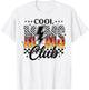 Cool Moms Club Checkered Lightning Flame Retro Trendy Mom T-Shirt - T-Shirt | White