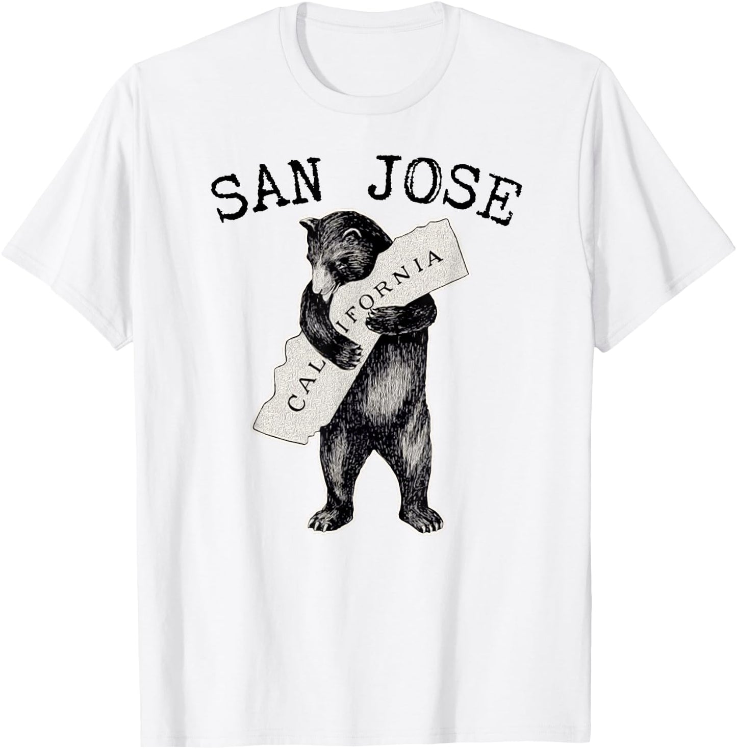 Retro I Love California Shirt Art-Vintage Cali Bear San Jose T-Shirt - T-Shirt | White