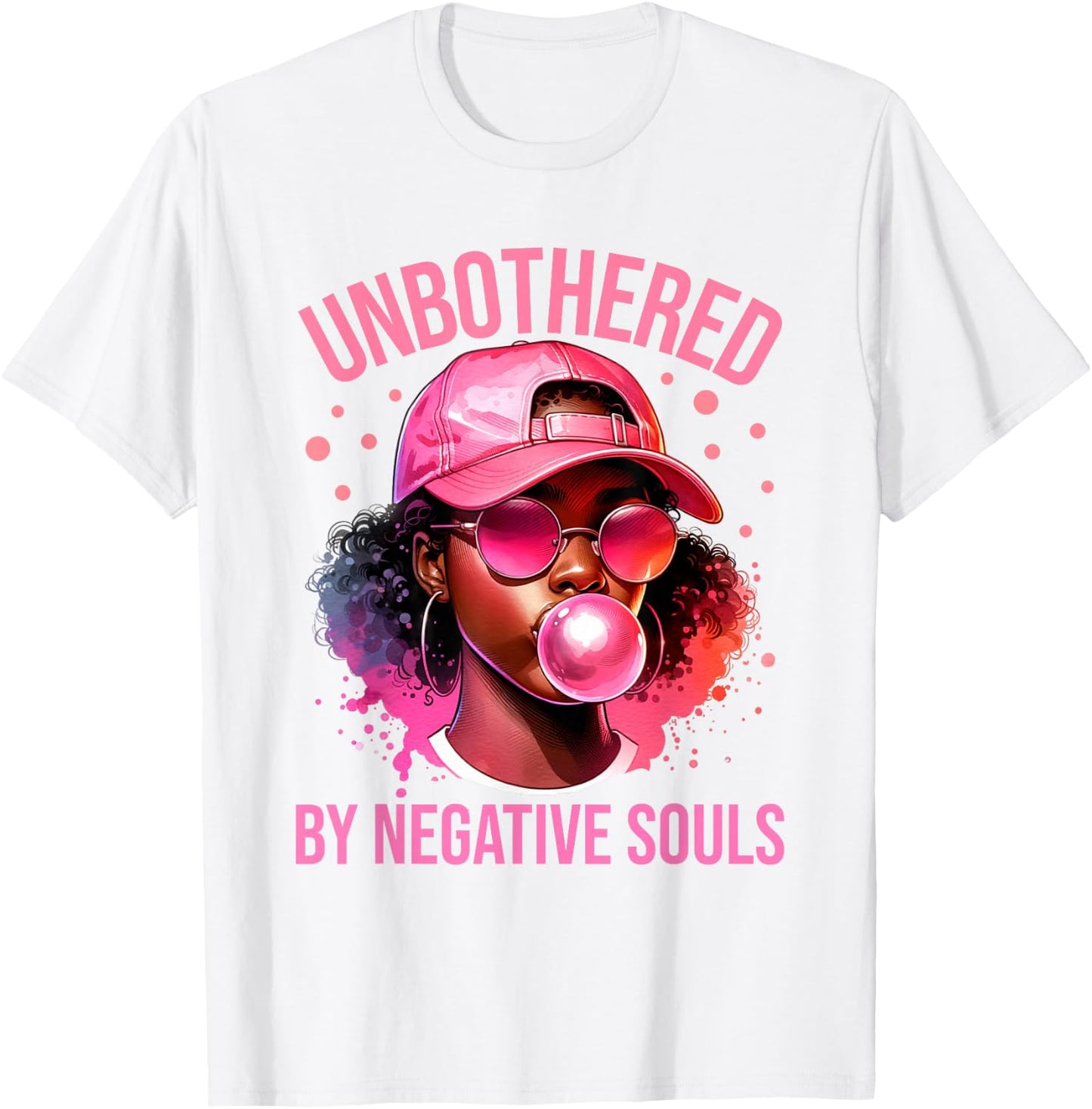 Unbothered Women Black Pride African American Girls Melanin T-Shirt - T-Shirt | White