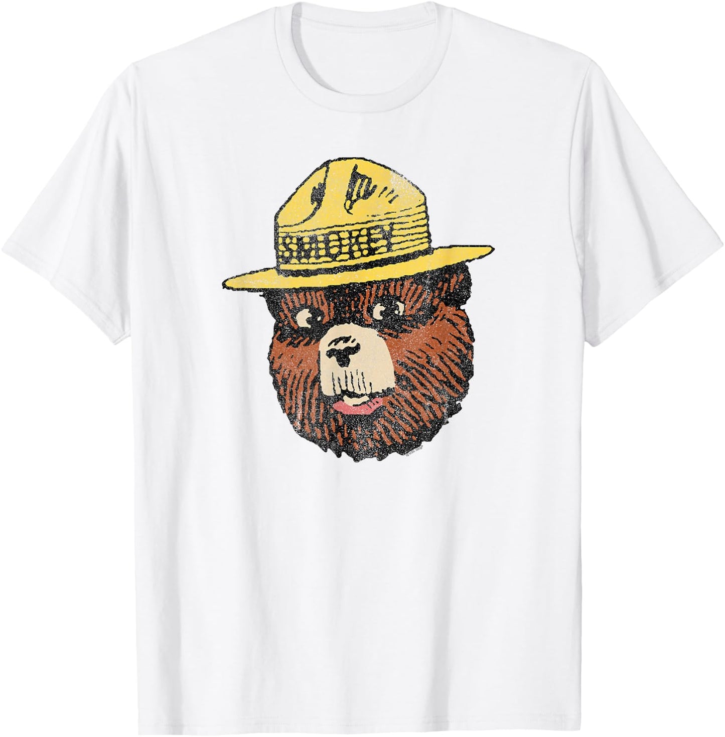 Smokey Bear Vintage Smokey Head T-Shirt - T-Shirt | White