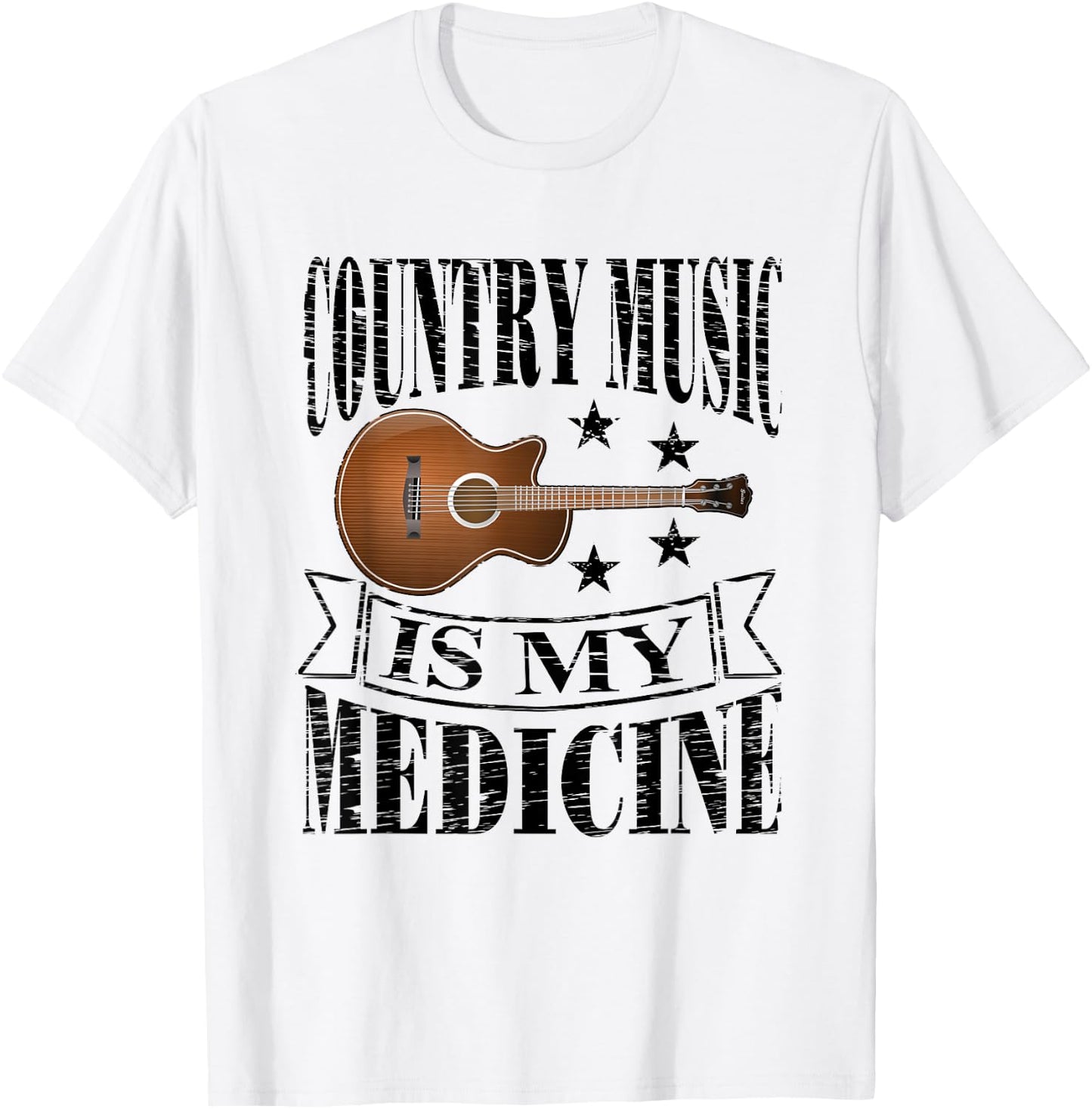 Country Music Is My Medicine T Shirt Gifts T-Shirt - T-Shirt | White