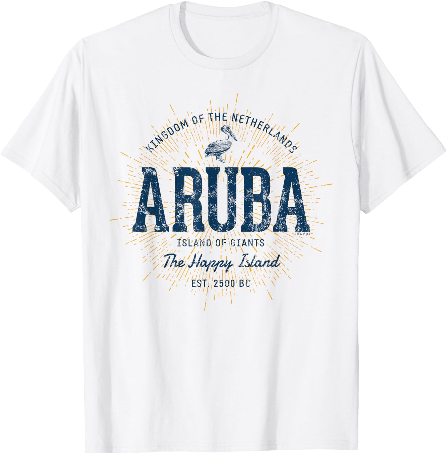 Vintage Aruba Retro T-Shirt - T-Shirt | White