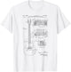 Classic Vintage Patent Print 1955 Rock Guitar Gift T-Shirt - T-Shirt | White
