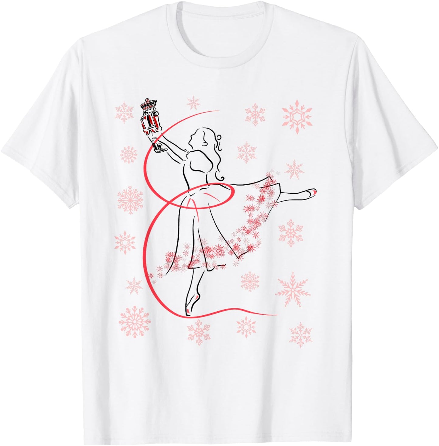 The Nutcracker Ballet and Clara Christmas Holiday Dance T-Shirt - T-Shirt | White