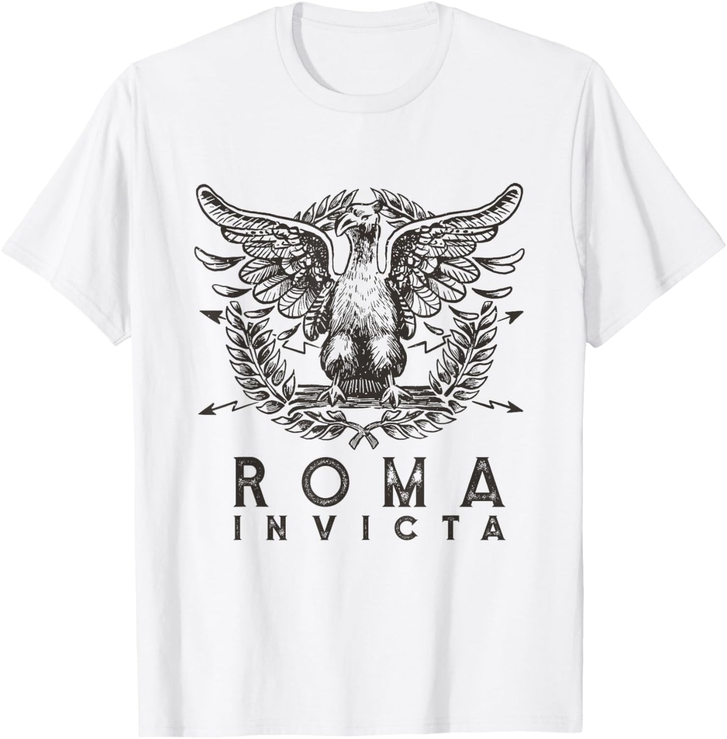 History Of Ancient Rome SPQR Roman Eagle Roma Invicta T-Shirt - T-Shirt | White