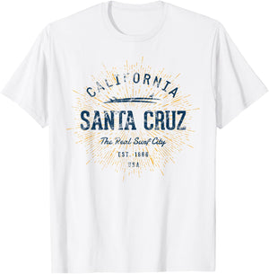 Vintage Retro Santa Cruz T-Shirt - T-Shirt | White
