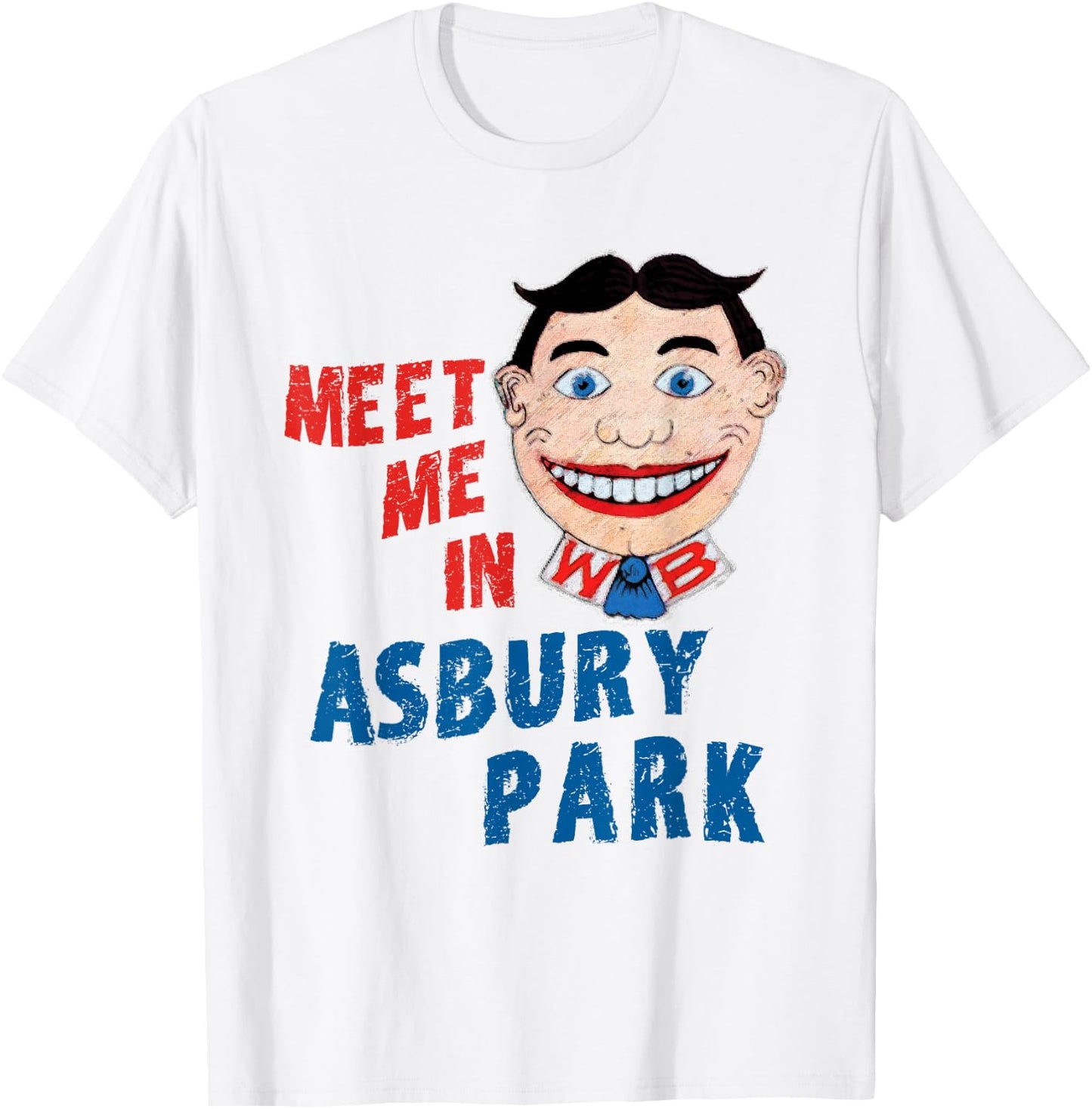 Meet Me In Asbury Park Iconic Tillie T-Shirt - T-Shirt | White