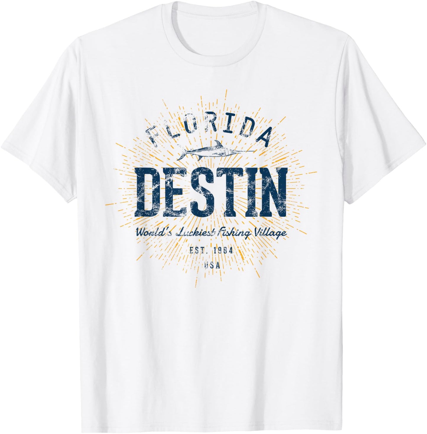 Vintage Destin Retro T-Shirt - T-Shirt | White