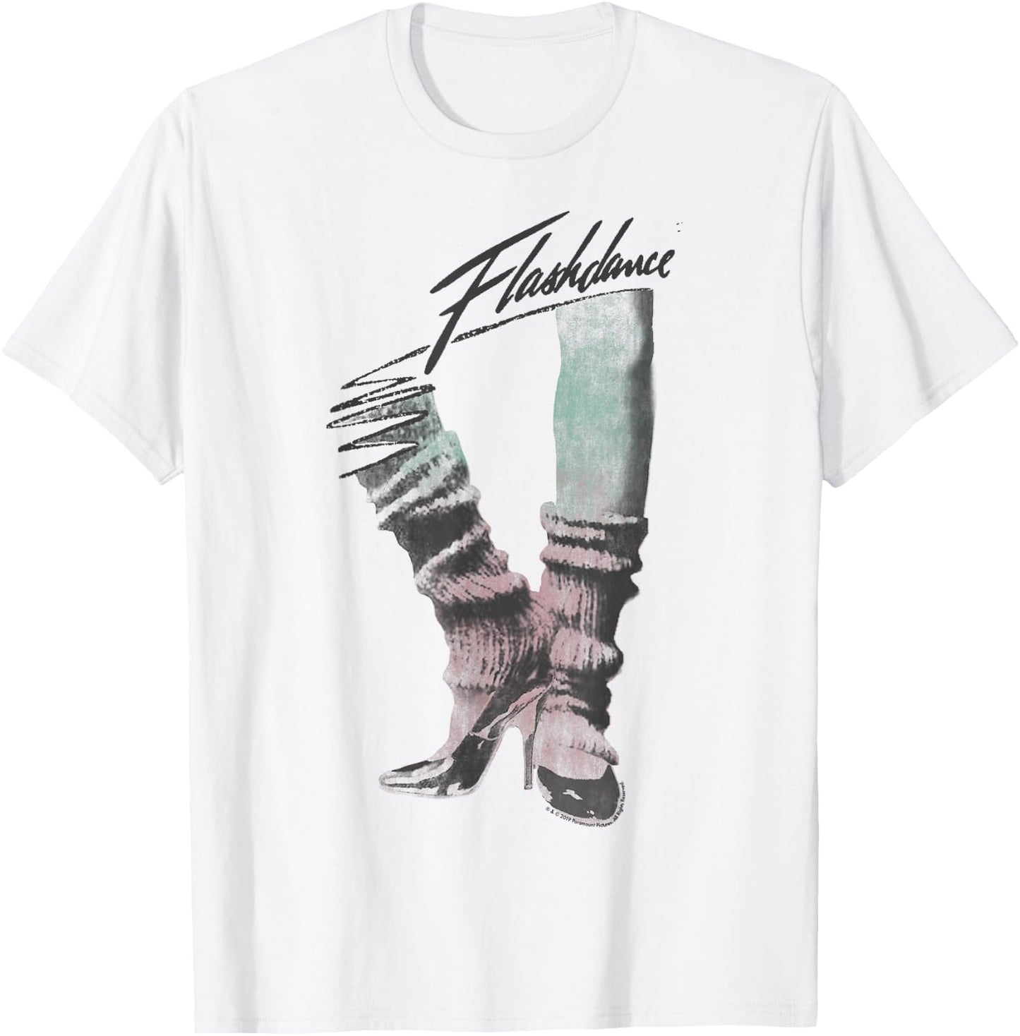 Flashdance Dancing Shoes Title Logo T-Shirt - T-Shirt | White